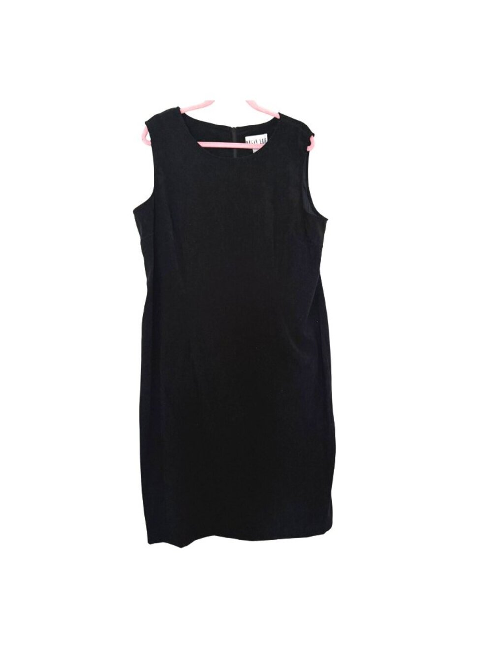 Megan Lee Black Sleeveless Sheath Little Black Dress Size 18 Polyester Blend